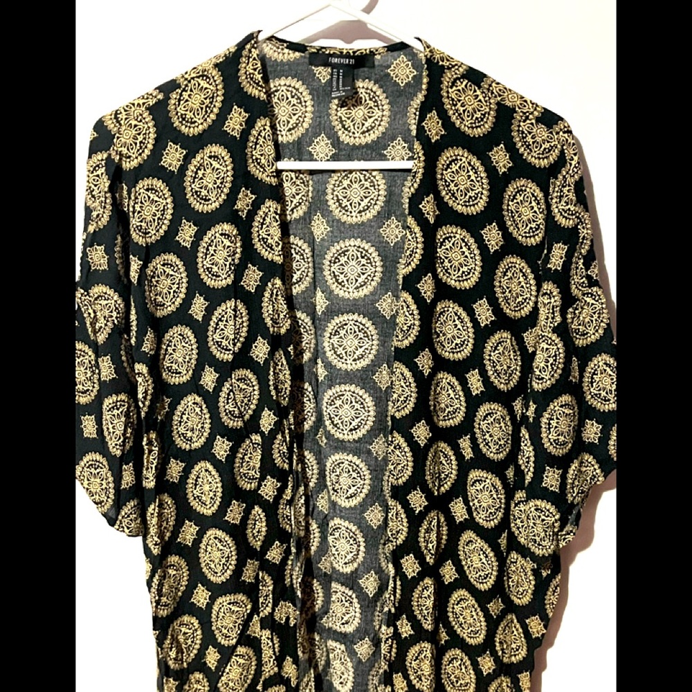 Black & tan Kimono